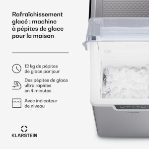 Machine à glaçons Klarstein 12 kg/24 h, 4 min, LED