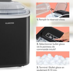 Machine à Glacons Klarstein 1,3 L balles autonettoyante
