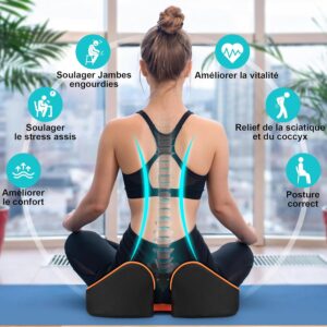 Coussin coccyx POOTACK en mousse à mémoire ergonomique
