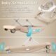 KIDIZ 4-in-1 Baby Walker Tilting Function Lounger with Wheels, Light, Music, Play Area, Dining Table, Folding Walker