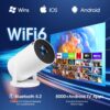 Built-in App 2025 Projector Projector Portable Mini Projector Dual Control with Mouse Android TV WiFi 6 BT5.2 180 Rotation HDMIT