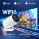 71exijbqLiL._AC_SL1500_.jpg Built-in App 2025 Projector Projector Portable Mini Projector Dual Control with Mouse Android TV WiFi 6 BT5.2 180 Rotation HDMIT