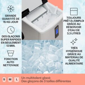 Machine à glaçons Klarstein Mr. Black-Frost 15 kg/24h