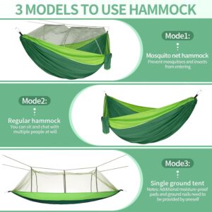 CIRULLI Hamac avec filet anti-moustiquaire, 260 x 140 cm, charge maximale de 300 lb, ultra leger et robuste, hamac portable double n