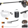 WORX Nitro 18V(20V Max) Nettoyeur Haute Pression sans Fil Hydroshot WG633E.1, PowerShare, Nettoyage de Terrasse Lavage de Voiture, M