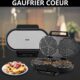 YASHE Machine A Gauffre Coeur, 10 Gaufres Classiques En Forme De Cœur Avec Revetement Antiadhesif, 5 Reglages De Temperature Ajustab