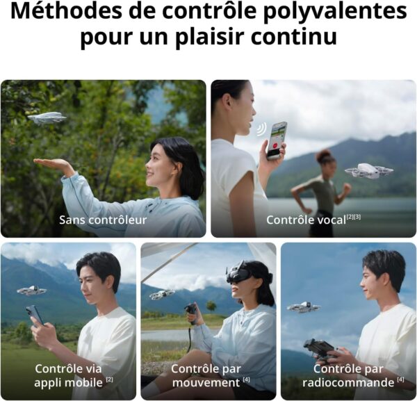 DJI Neo Fly More Combo polyvalent, Mini Drone avec camera 4K, drone autonome 135g, fonction follow me, demarrage manuel, suivi de sc