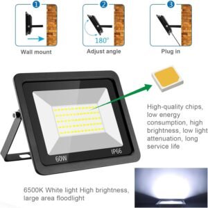 Projecteur LED extérieur Eleganted 60W 6000LM IP66 6500K