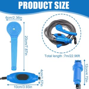 71fNZ71fSkL._AC_SL1500_.jpg PORFOYO Portable Camping Shower 12V with Pump 7m Hose, Camping Shower Kit for Camping, Car, Garden, Dogs - Portable Shower with 5m C