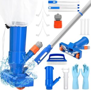 Aspirateur de piscine ZZXLOPEZ 168 cm portable, 4 tiges