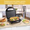 YASHE Grill Panini, 750W Appareil Panini avec Plaques Anti-adhesif, Appareil Croque Monsieur, Temperature Automatique, Indicateur LE