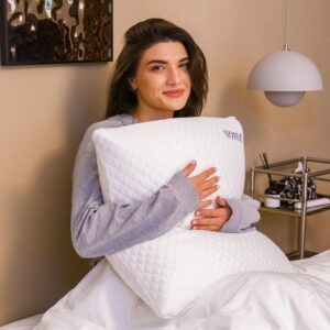 Coussin mémoire de forme NOFFA 56x56x12cm - Housse lavable