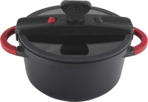 Faitout basse pression 4800 ml, Ø 24 cm, revetement anti-adhesif ILAG, pour induction et four, cuisson preserve les vitamines, poign