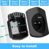 LOTHID Type 2 Wall Mount Bracket for EVSE IEC 62196-2 Plug - in Electric Car Charger Charging Cable Junction Box (Black)