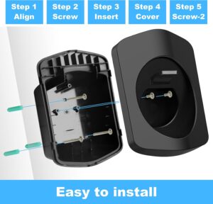 Support mural Type 2 LOTHID pour câble de recharge (Noir)