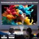 4K Video Projector Netflix CertifiedDolby Audio: 1080P Native 36000Lux Video Projector with Movin, 4D4P Keystone, Electric Focus,