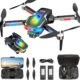 Drone avec 2 Camera Reglage electrique Camera, GuKKK 4K Mini Drone Camera Pliable Active d'evitement d'obstacles, Drone Quadricopter
