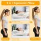 Gaethra Oreiller Ergonomique Cervical, 2 en 1 Oreiller Memoire Forme, Soulagement Efficace de la Douleur, Oreiller Orthopedique a Me