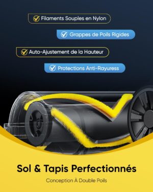 Vexilar V12 Aspirateur Balai sans Fil, 50Min50Kpa450W Aspirateur sans Fil Puissant, Brosse pour Sol amelioree,Technologie GreenEye