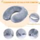 Far win Oreiller de voyage en mousse a memoire de forme 100 pure en forme de U, super leger et portable, ideal pour chaise d'avion