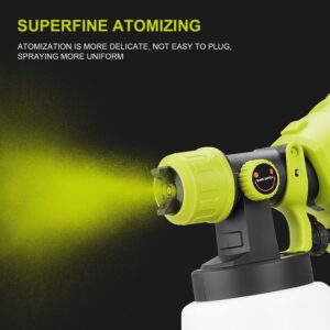 Pistolet a Peinture, DEWINNER Pulverisation de 550W, Debit reglable a Reservoir de 1000ML Detachable, electrique 3 nozzles Debit 100