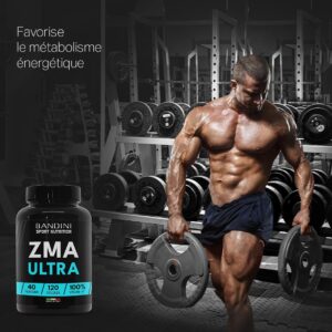 Bandini ZMA Gelules Supplement de Zinc, Magnesium et Vitamine B6, Energie, Recuperation et Masse Musculaire, Reduit la fatigue et