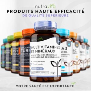 Multivitamines et Mineraux - 365 Comprimes (12 Mois) 26 Nutriments dont Zinc Fer Selenium Vitamine C A B D3 E K - Vitamines, Minerau