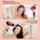 Aigostar Linda 32GQT - 1500W double voltage seche-cheveux compact de voyage avec manche pliable, 2 vitesses, protection contre la su