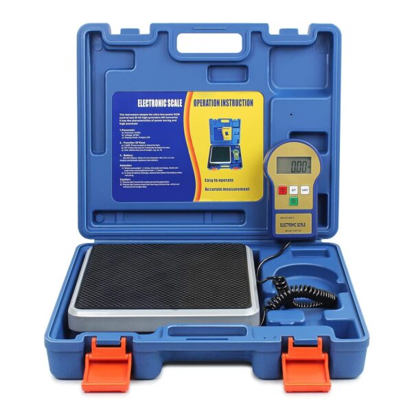 BACOENG Electronic Digital Refrigerant Loading Weight Scales 100 kg for Heating, Ventilation and Air Conditioning, LCD Display with