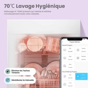 COMFEE' CDWPB1215PB-EU Lave-vaisselle Entierement Integre avec 12 Couverts, Lavage Cloud Wash, Sechage Supplementaire, Lave-vaissell