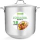 NutriChef Marmite- Faitout Inox de 18 Litres - 18-8 Qualite Alimentaire Resistant Tous Feux- Faitout-Grande Marmite avec Couvercle T