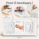 Niimo Kit Empreinte Bebe - Kit Empreinte Main et Pied sans Encre pour Cadeau Couple - Cadeau Bebe et Souvenir Personnalise avec Arg