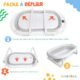 moovkee. Baignoire bebe avec Support 80cm - Baignoire Bebe sur Pied - Securisee et Confortable Bassine Pliable Bebe avec Thermometre