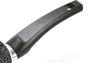 Alluflon Tradizione Italia Poele a frire avec surface en pierre, revetement anti-adhesif et anti-rayures, Lavable au lave-vaisselle,