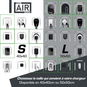 Box Air Klima Cover for Wallbox Weather Protection for Electric Cars Charging Station in Aluminium Composite (Anthracite, L)