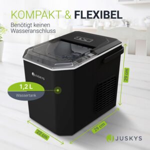 Machine à glaçons mini Juskys IceOracle 12 kg/jour noire