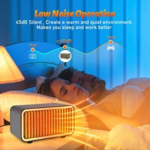 71heiCpXMkL._AC_SL1500_.jpg Chauffage D'appoint, Radiateur Soufflant, Mini Chauffage Electrique Portable Silencieux De 1000 W Avec 2 Modes, Protection Contre La
