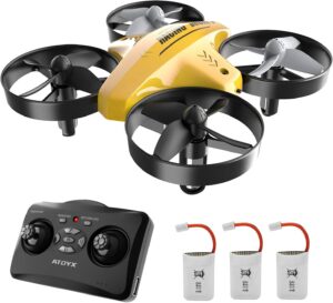 ATOYX Mini drone quadricoptere pour enfants et debutants, quadcoptere telecommande d'interieur avec retournement en 3D,Mode sans tet