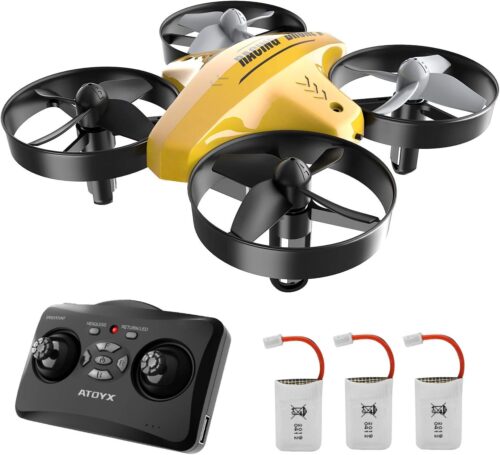 ATOYX Mini drone quadricoptere pour enfants et debutants, quadcoptere telecommande d'interieur avec retournement en 3D,Mode sans tet