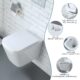 Suspended toilet, complete wall element with flush cistern, flush cistern, release plate, wall toilet with soft-close soft-close mec