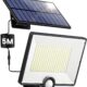 Pxwaxpy Lampe Solaire Exterieur Detecteur de Mouvement, 3 Modes204LED2000LM Lumiere Solaire Exterieure etanche IP65 eclairage Ex