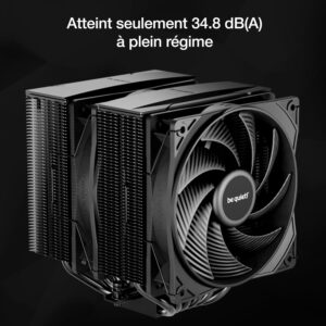 71i9yMwWk0L._AC_SL1500_.jpg be quiet! Pure Rock Pro 3 Black ventirad radiateur, tres haute performance de refroidissement, 6 caloducs noirs 6 mm haute performan