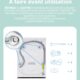 COMFEE' CFE12EW90-W Lave-linge frontal 9KG, Classe energetique A, Moteur BLDC 1400 tr-min, 15 Programmes, Prelavage, Blanc Classe e