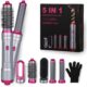 SALESMIRA Seche-Cheveux Multifonctions 5 en 1 WT-622 avec Gant Anti-Brulure Lissage, Boucles, Sechage Rapide Volumisant Parfai