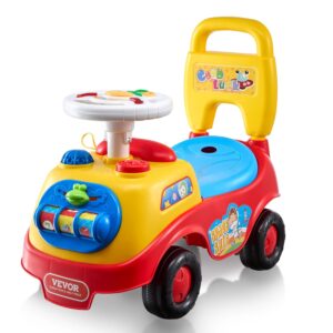 71iKXSpuDhL._SL1500_.jpg VEVOR Push Car for Toddlers 1-3 Years Old Kids Car with Musical Steering Wheel and Horn, Sit Up Stand Toy, Under Seat Storage for Bo