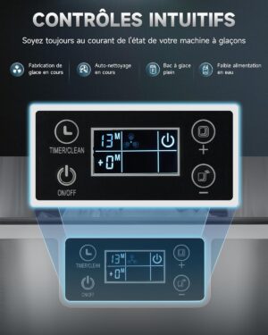 Machine à Glaçons CO-Z - 22 kg/24h, Auto-nettoyage