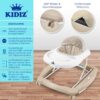 KIDIZ 4-in-1 Baby Walker Tilting Function Lounger with Wheels, Light, Music, Play Area, Dining Table, Folding Walker