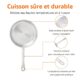 Amazon Basics Lot de 3 poeles a frire en acier inoxydable revetues d'aluminium, passe au four et au lave-vaisselle, poeles de 20 cm,