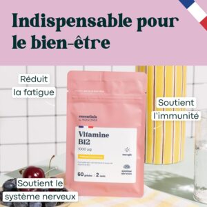 Vitamine B12 1000 µg Vegan 60 gél. 2 mois réduit la fatigue
