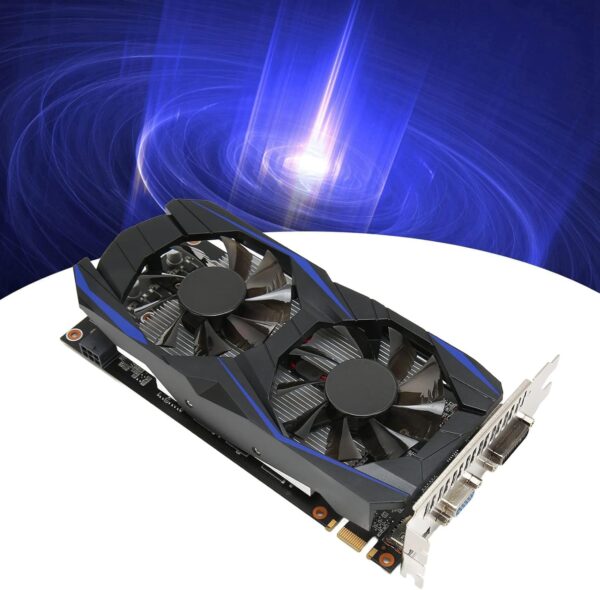 Gaming Graphics Card, 6GB 192Bit GDDR5 Dual Fan Computer Graphics Card, Multimedia Interface HD DVI and VGA Interface, Support Stere